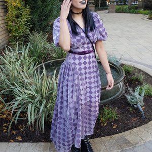 ‼️SOLD IN DEPOP‼️DaysofEsme purple harlequin dress 🌿💜